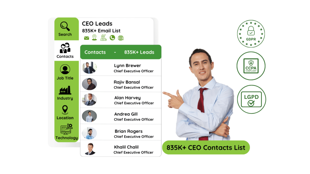 CEO Email List Image by InfoLeadsData